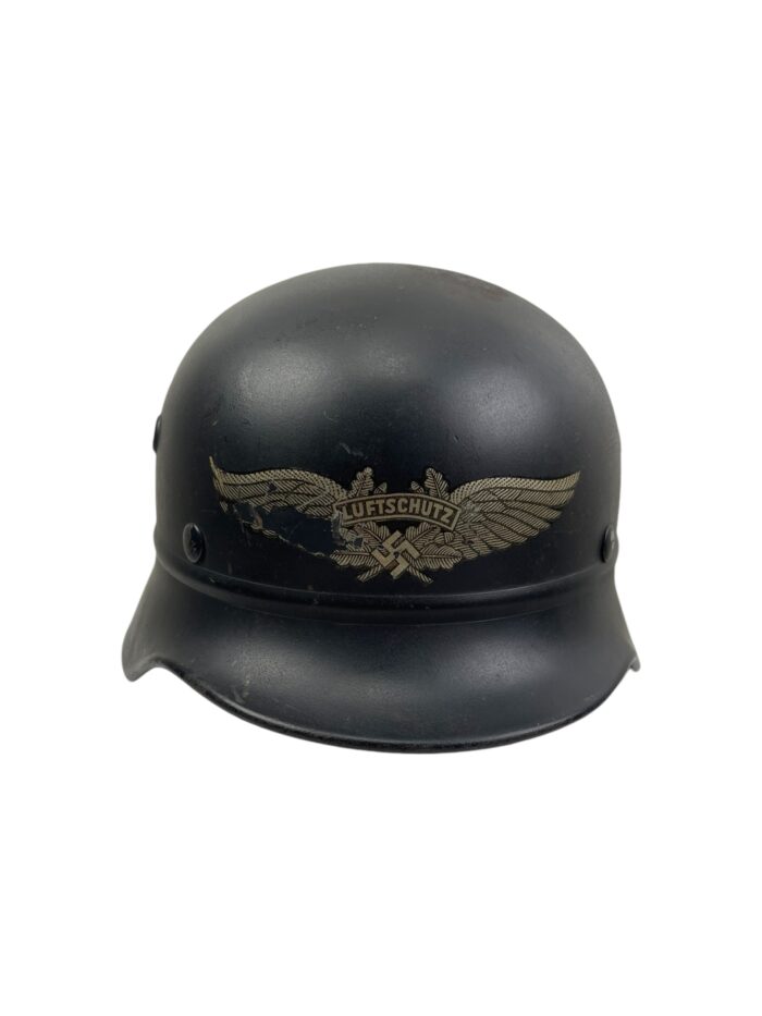 Duitse WO2 Beaded M40 Luftschutz helm - Afbeelding 2