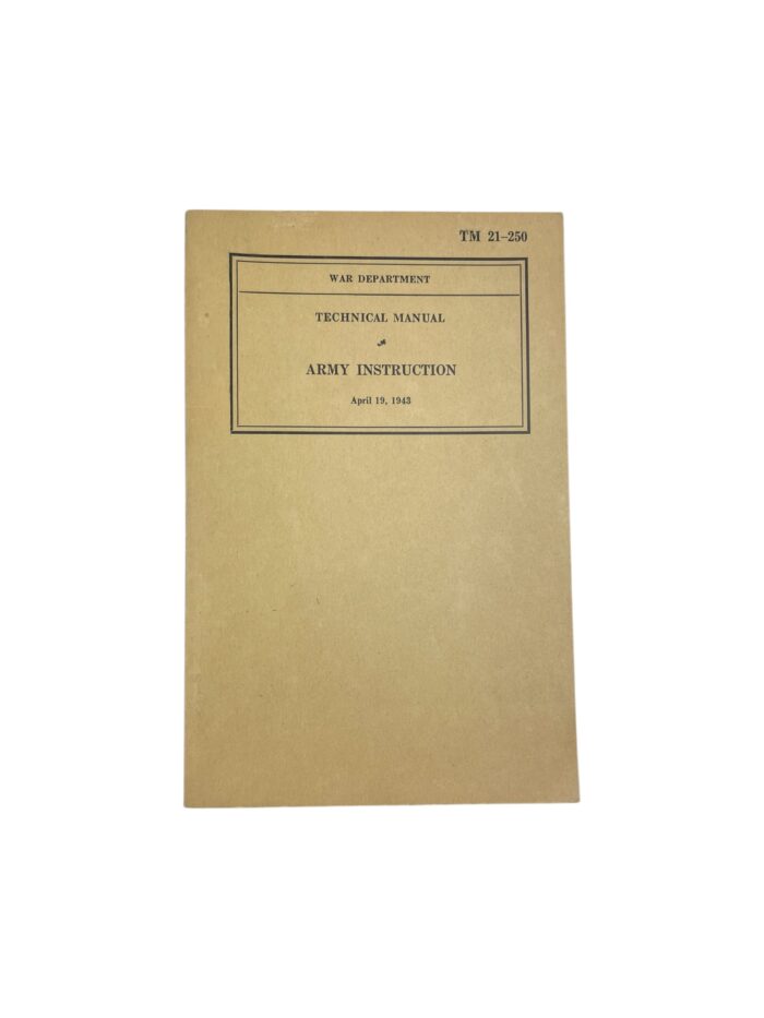 Amerikaanse WO2 Army instructions manual
