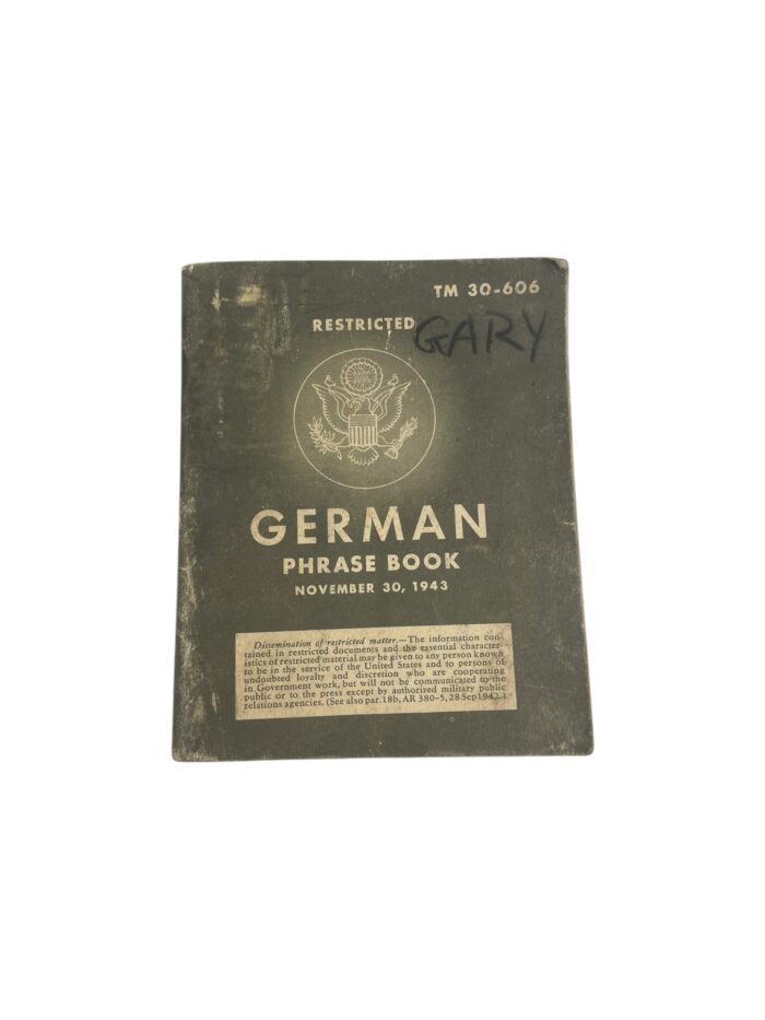 Amerikaanse WO2 Duits TM30-606 taalgids