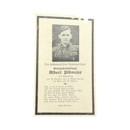 Duits WO2 SS bidprentje
