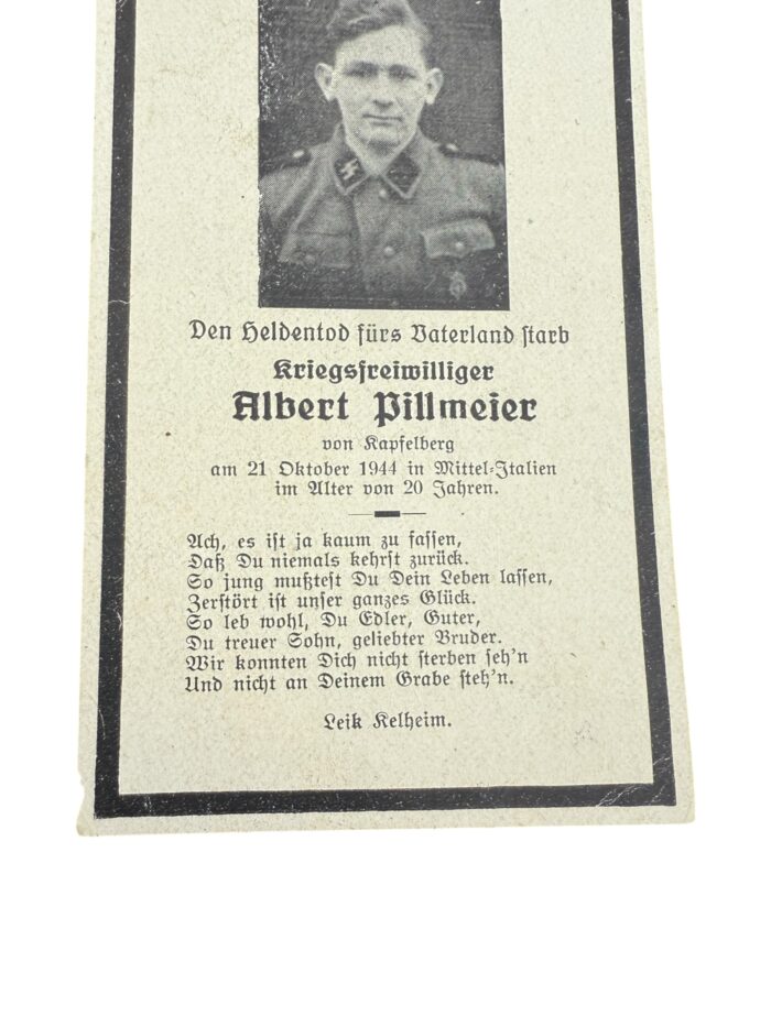 Duits WO2 SS bidprentje - Afbeelding 4