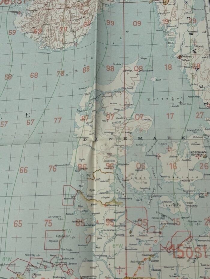 Duitse WO2 Luftwaffe navigatiekaart Europa - Afbeelding 11