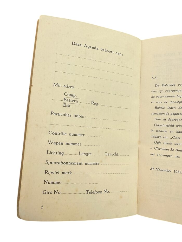 Nederlands WO2 Zakagenda - Afbeelding 3