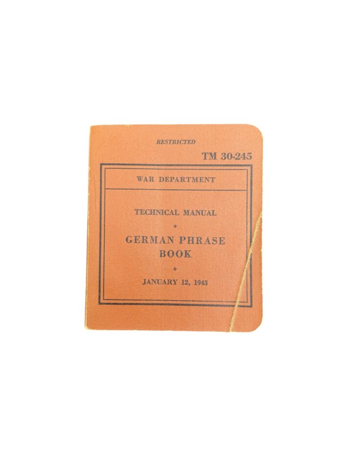 Amerikaans WO2 Phrase Book German