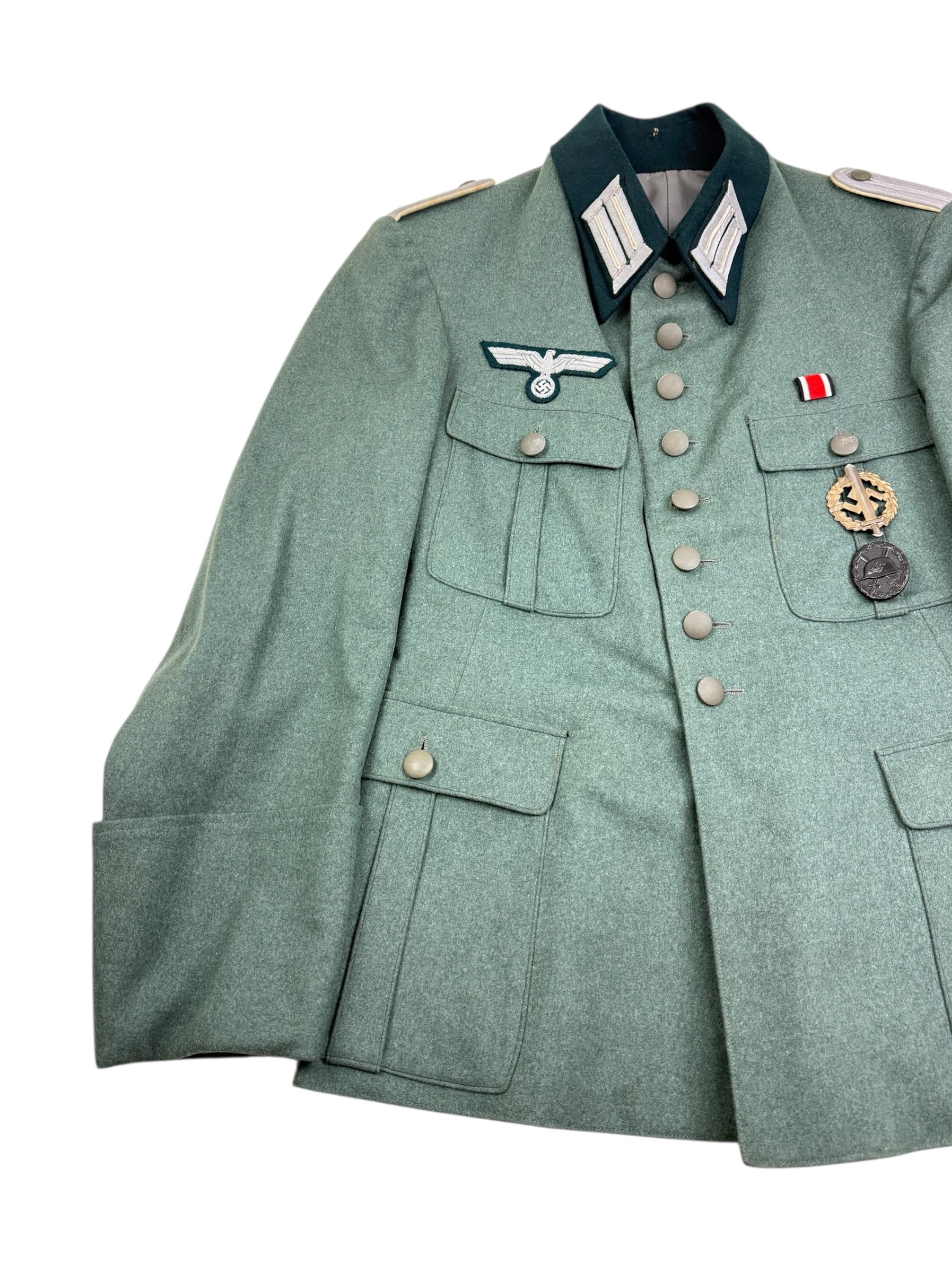 Duitse WO2 Heer Infanterie officiersjas - Afbeelding 3