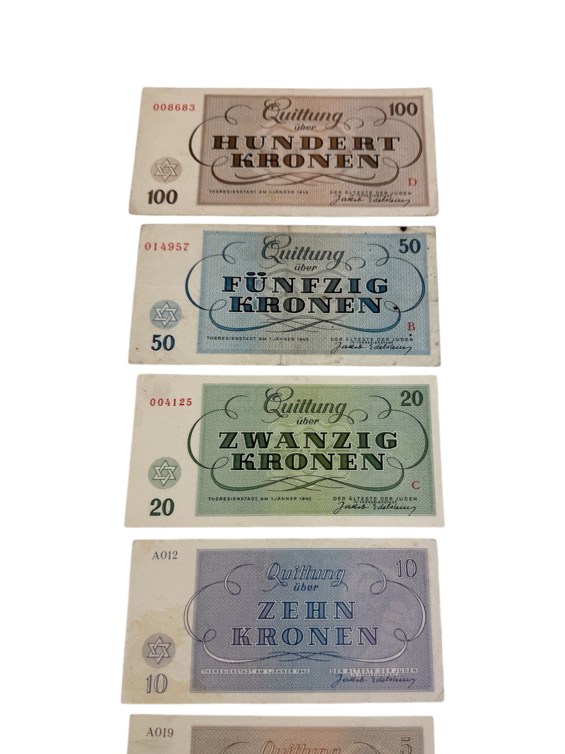 Duitse WO2 Theresienstadt biljetten - Afbeelding 2