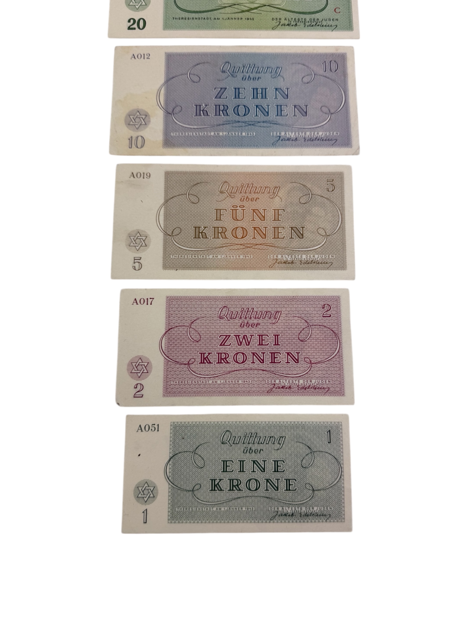 Duitse WO2 Theresienstadt biljetten - Afbeelding 3