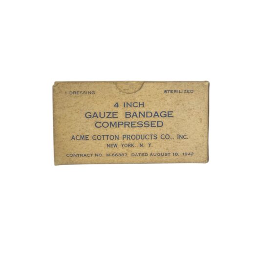 Amerikaanse WO2 4 Inch Gauze Bandage Compressed