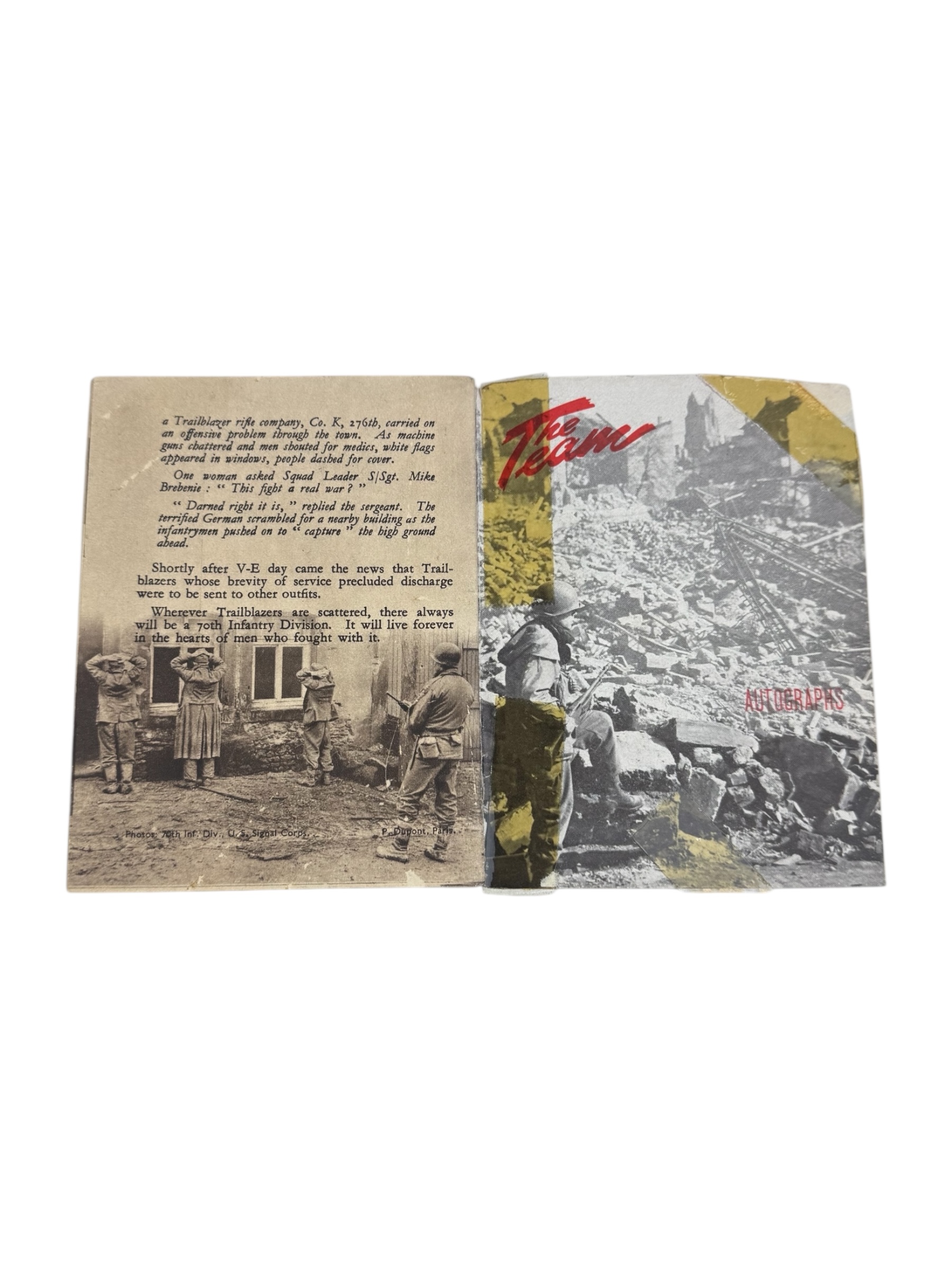 Amerikaans WO2 70th Infantry Division boekje. - Afbeelding 4