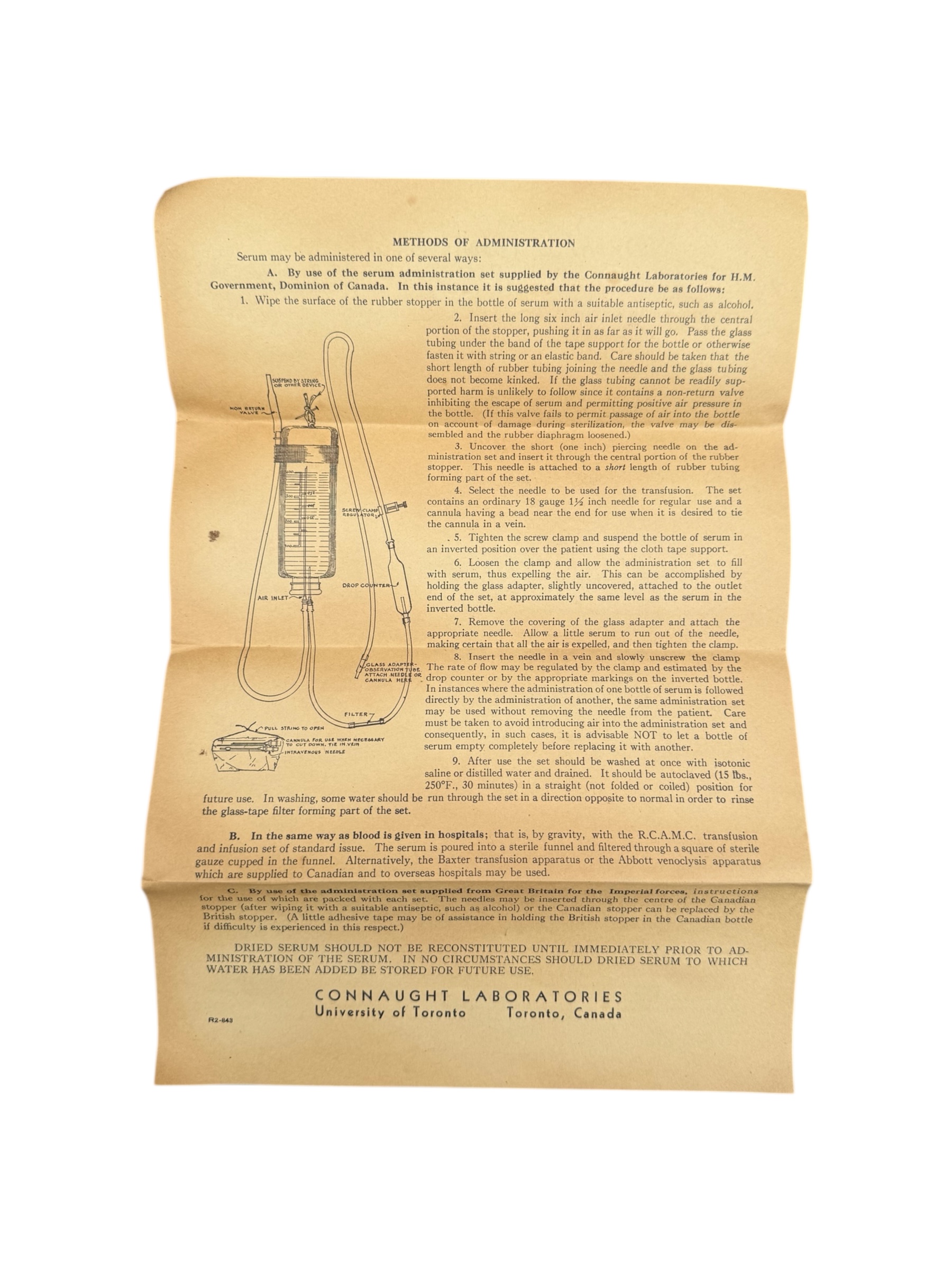 Canadese WO2 bloedtransfusiekit - Afbeelding 3