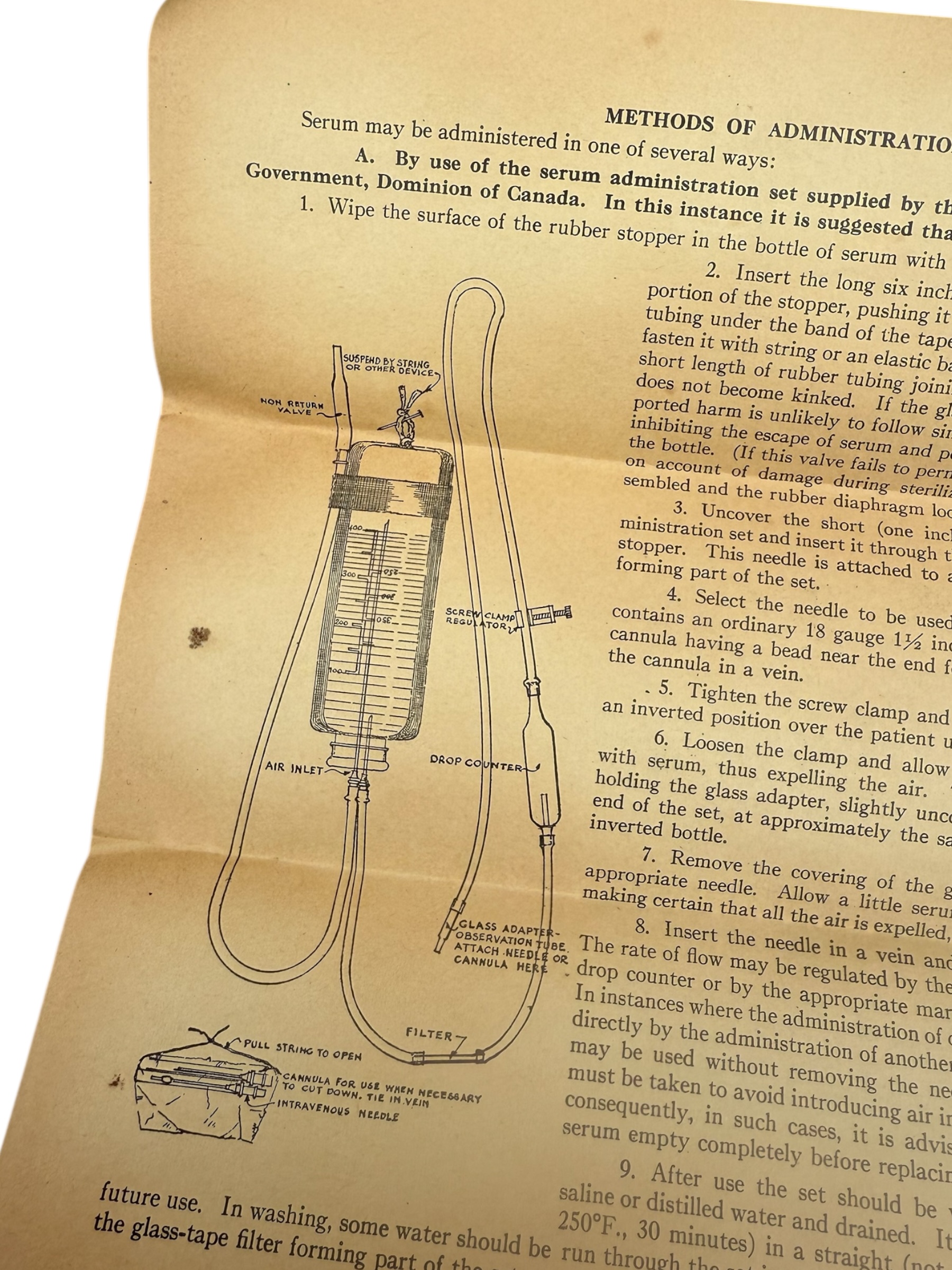 Canadese WO2 bloedtransfusiekit - Afbeelding 4