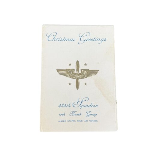 Amerikaanse WO2 12th Bomb Group kerstkaart