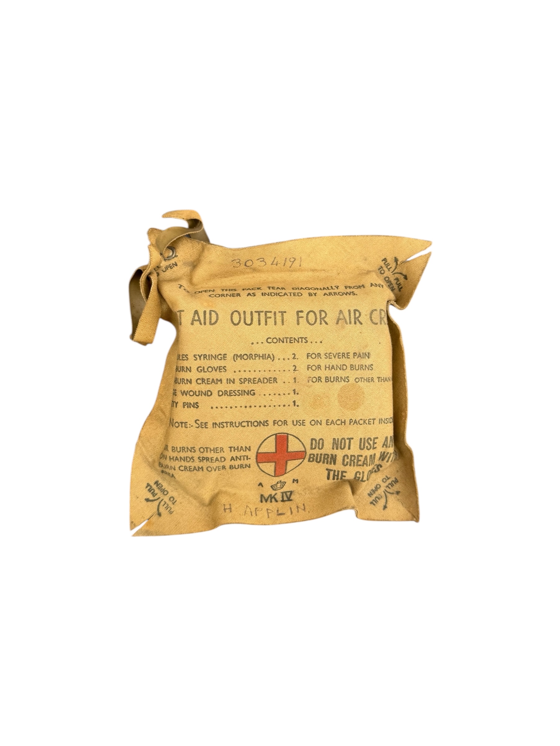 Engelse WO2 RAF First Aid Outfit for Air Crew