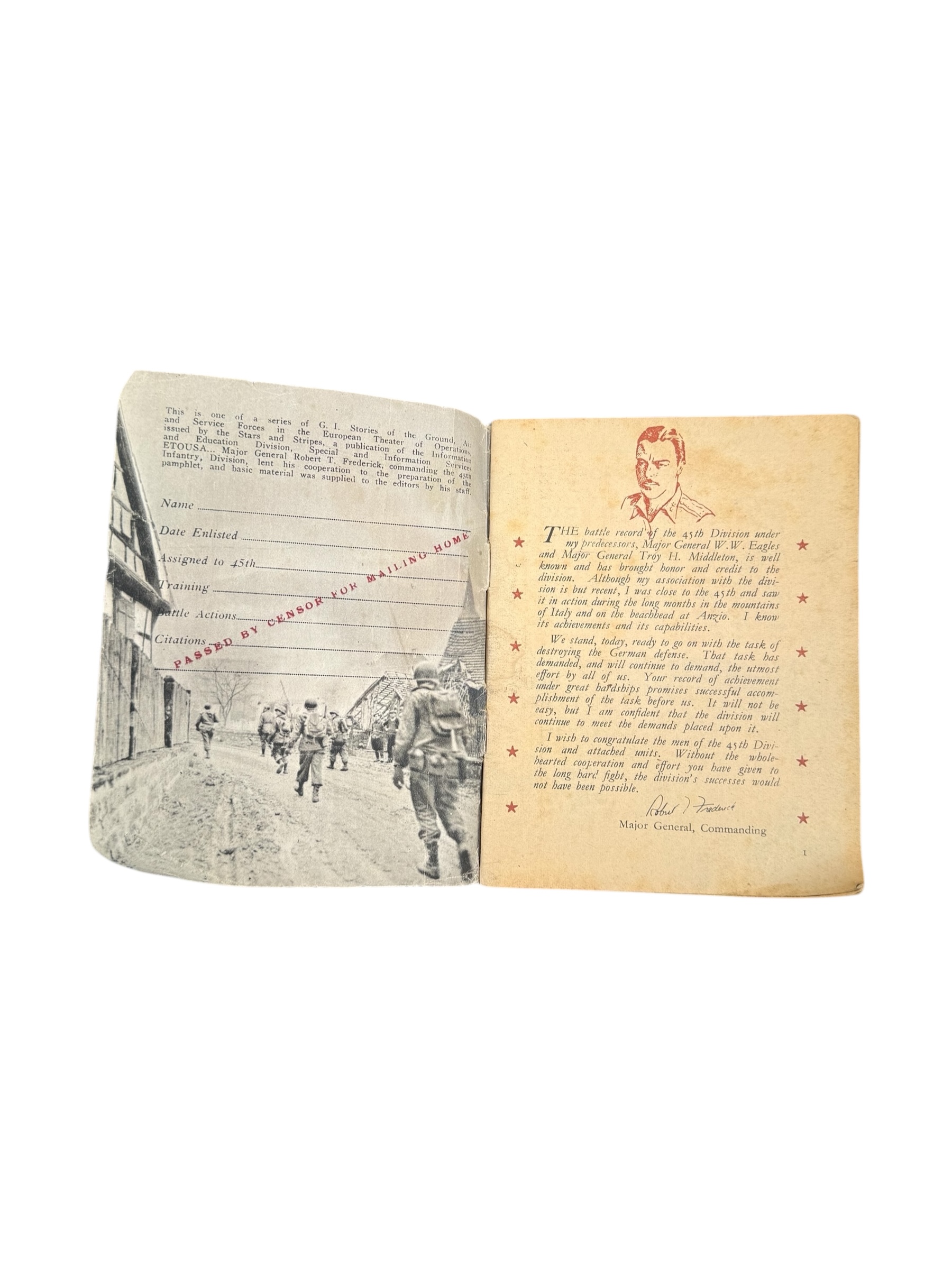 Amerikaans WO2 45th Infantry Division boekje - Afbeelding 2