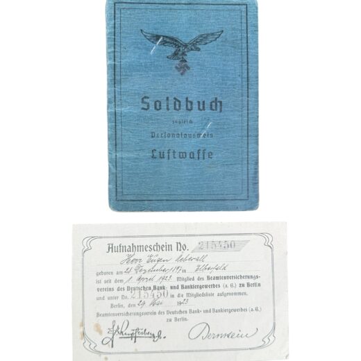 Duits WO2 Luftwaffe Soldbuch