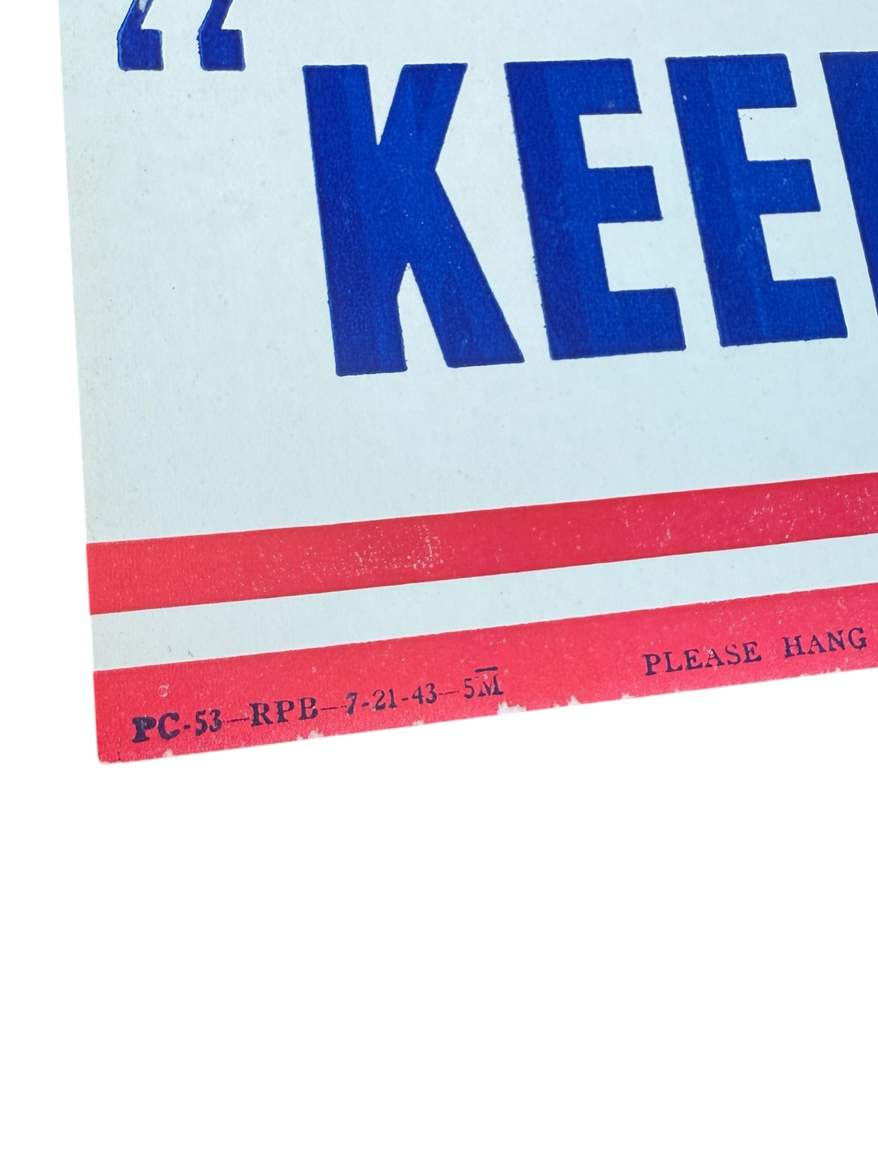 Amerikaans WO2 USAAF "Keep'em Flying!" bordje - Afbeelding 2