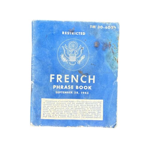 Amerikaanse WO2 Franstalige TM30-602 taalgids