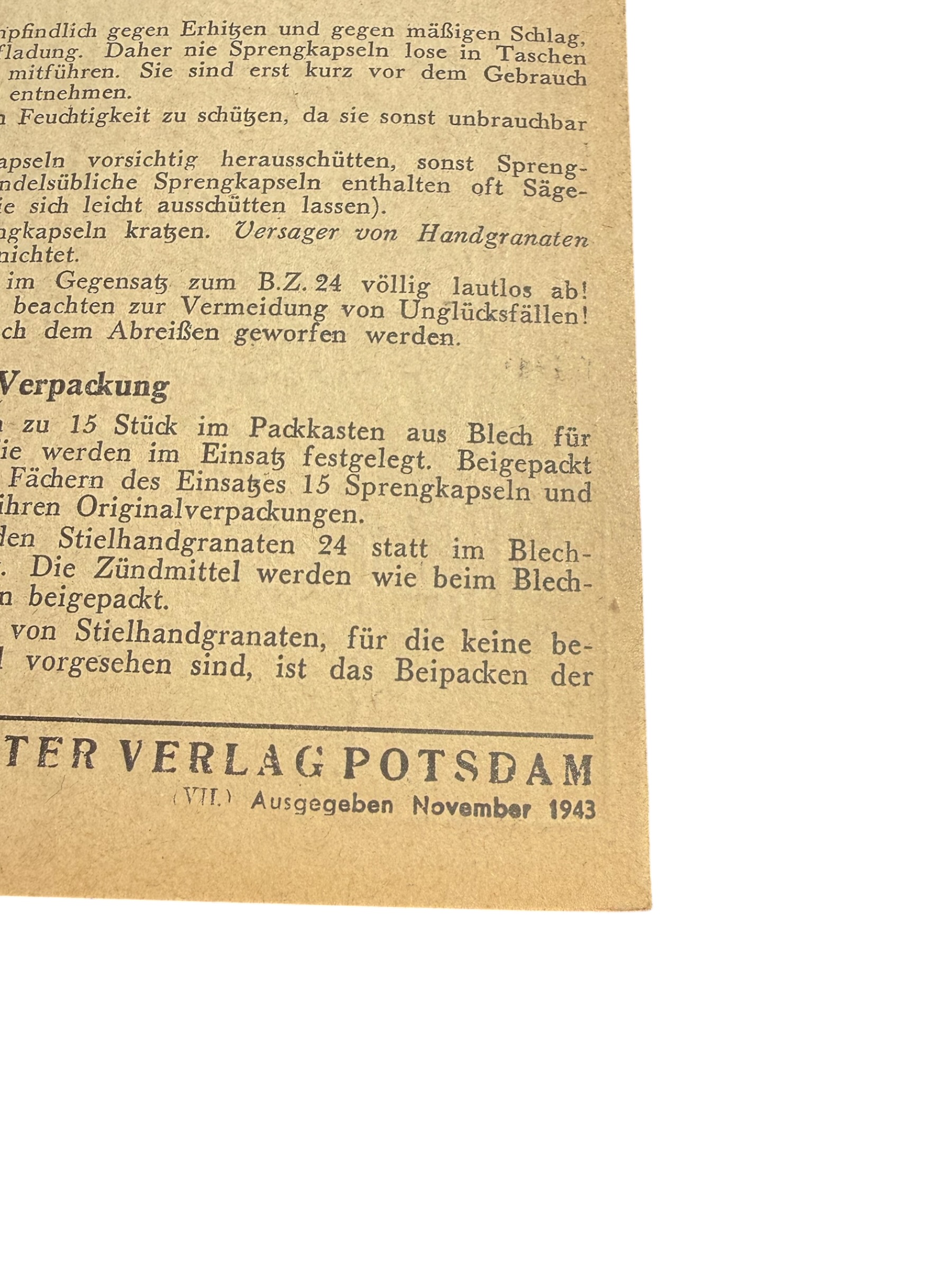 Duitse WO2 Stielhandgranate handleiding - Afbeelding 4