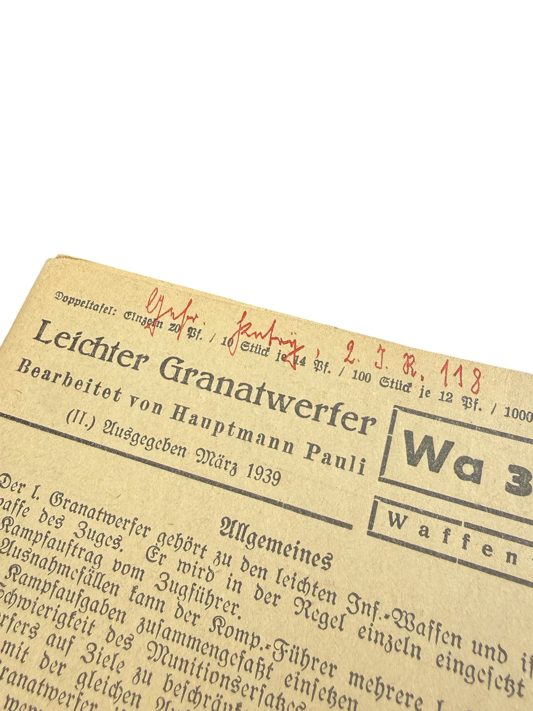 Duitse WO2 Leichter Granatwerfer handleiding - Afbeelding 4
