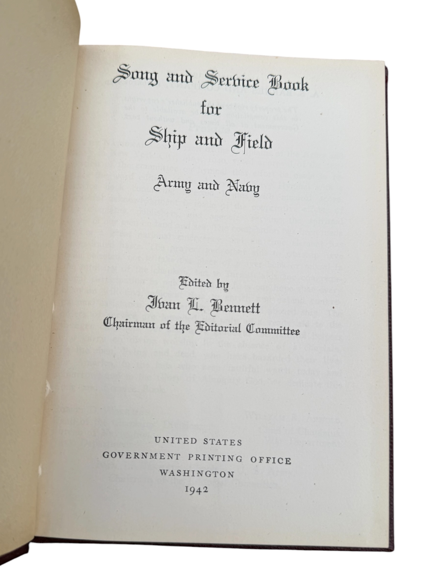 Amerikaanse WO2 Song & Service Book - Afbeelding 3